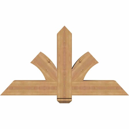 Ekena Millwork Redmond Smooth Timber Gable Bracket, Western Red Cedar, 48"W x 26"H x 5 1/2"D x 5 1/2"F, 13/12 Pitch GBW048X26X0606RED00SWR